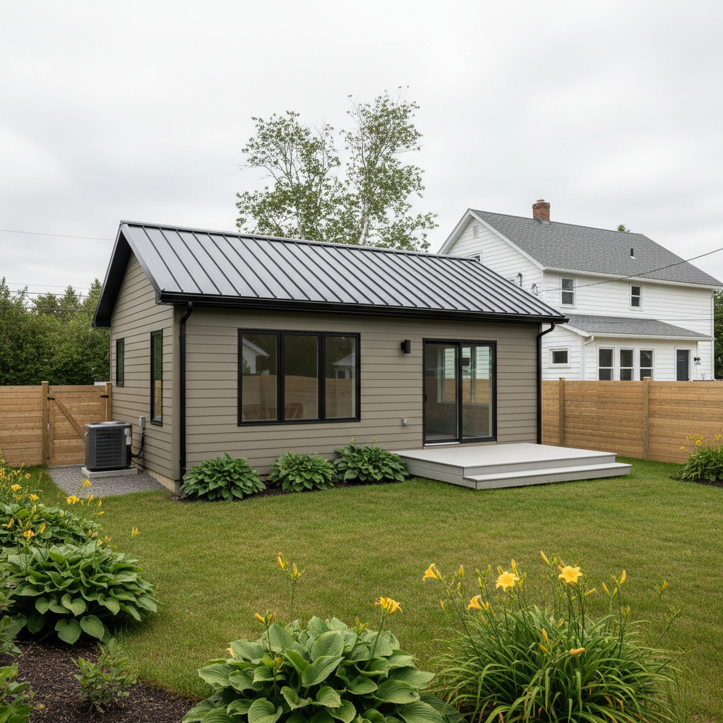 Garden suite backyard rendering