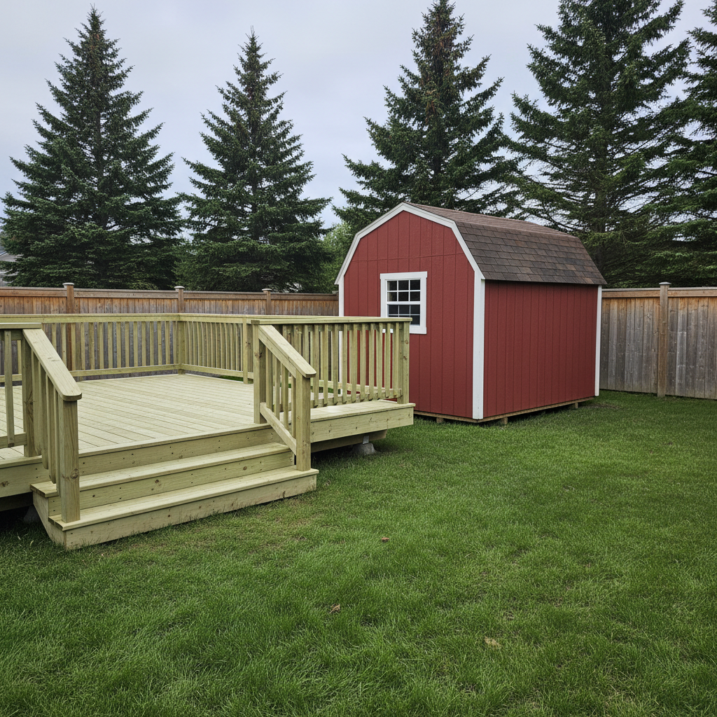 Small project illustration — deck, garage, shed